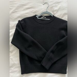 The Row Black Pullover Wool Sweater